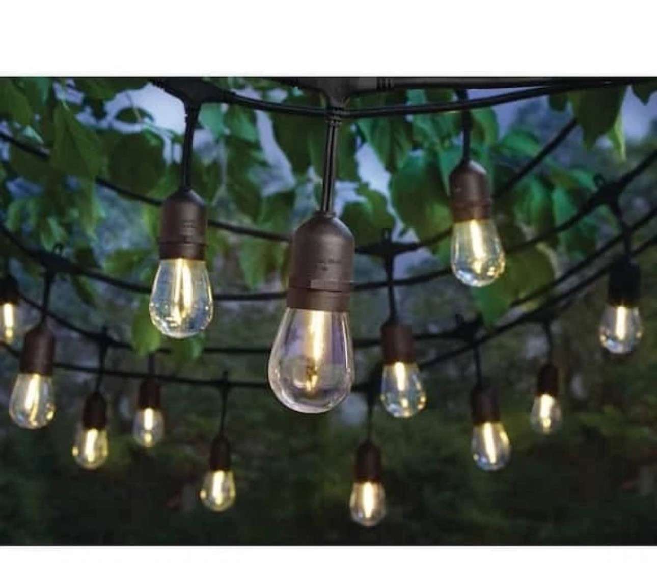 Hampton Bay 24-Light 48 ft. Indoor/Outdoor String Light with S14 Single Filament gallery
