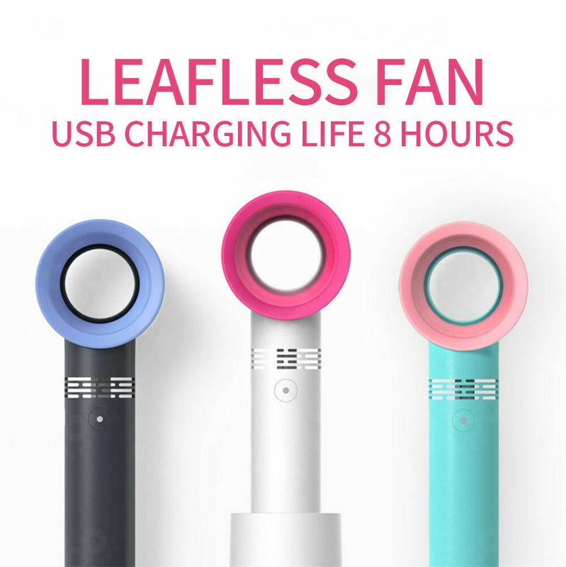 360 Degrees Portable Bladeless Hand Held Cooler Mini USB Cable No Leaf Handy Fan gallery