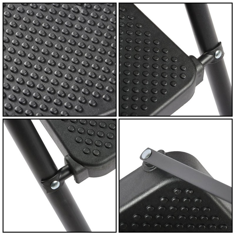 2 Step Ladder Retractable Handgrip Folding Step Stool with Anti-Slip gallery