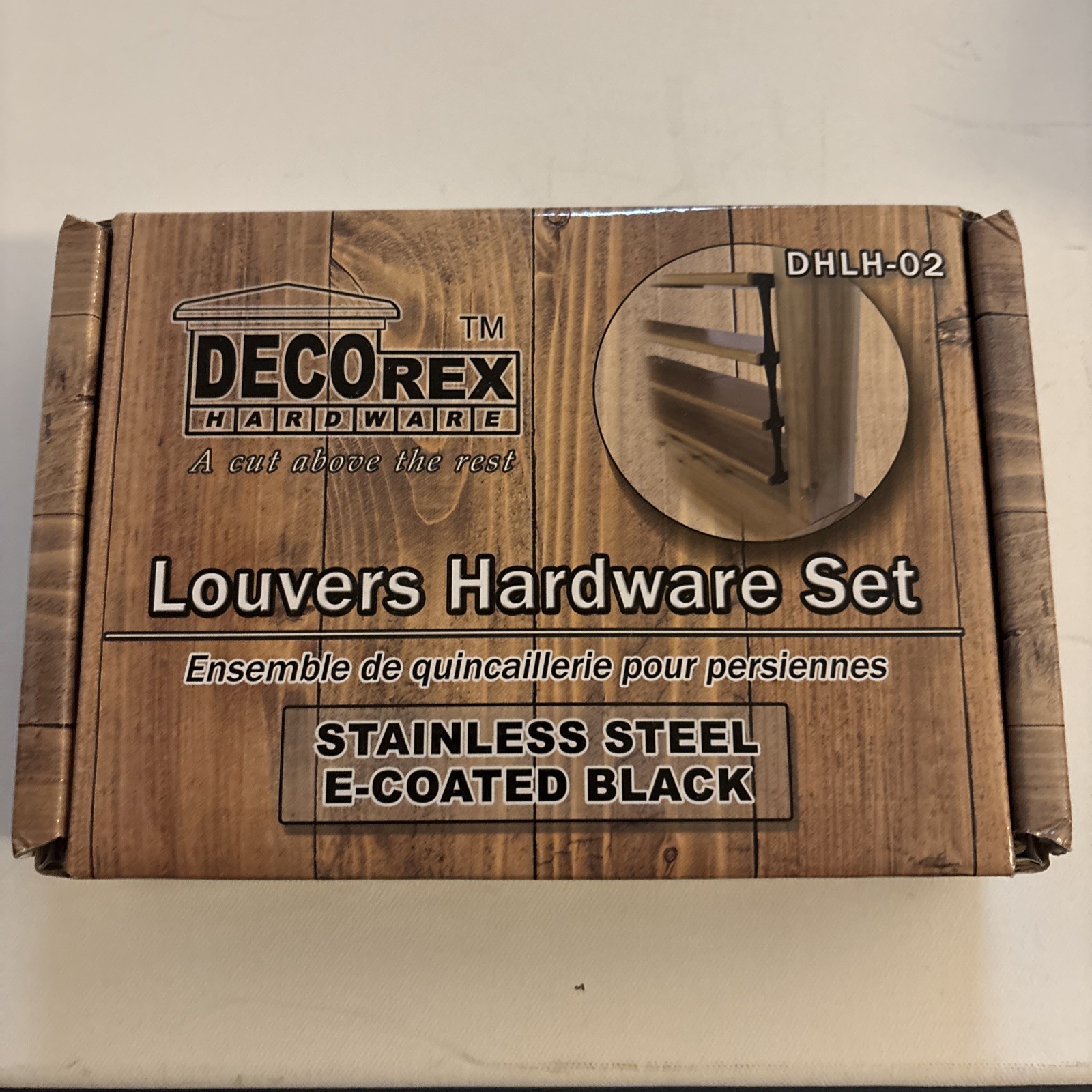DecoRex Louvers Hardware Set Stainless Steel E Coated Black DHLH-02 For Blinds gallery