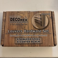 DecoRex Louvers Hardware Set Stainless Steel E Coated Black DHLH-02 For Blinds