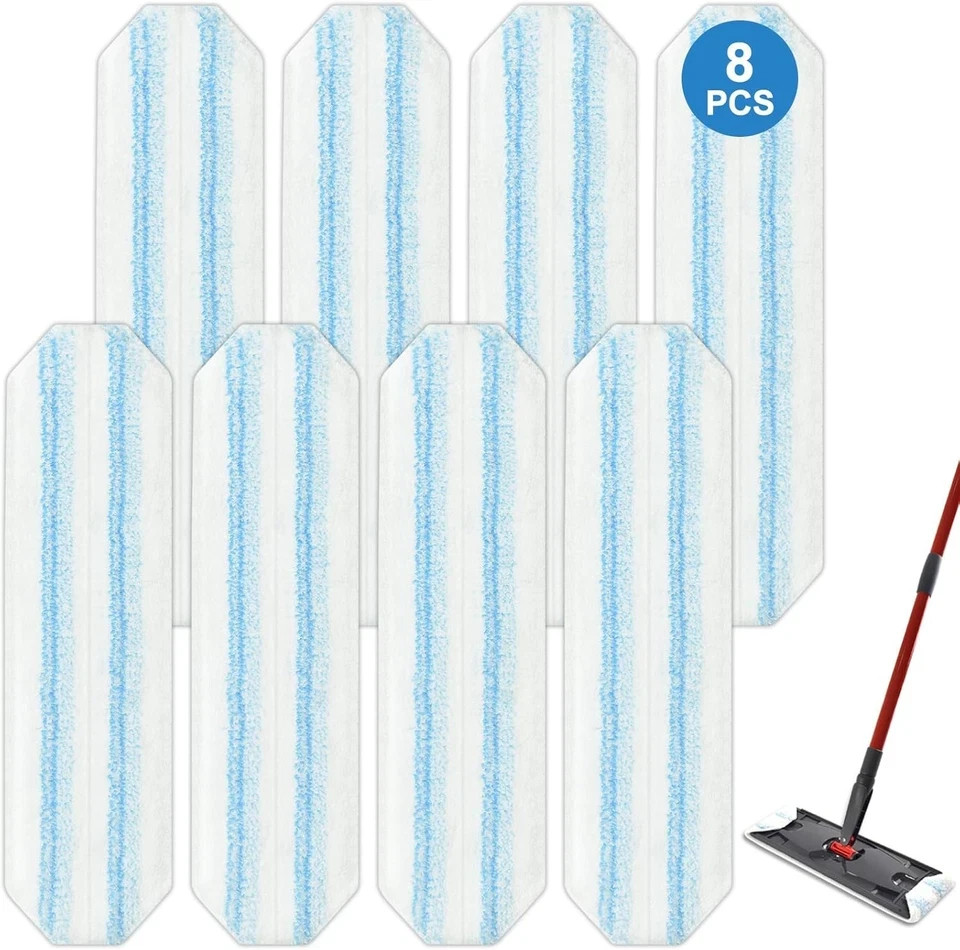 8 Pack Mop Pads Replacements Compatible with O Cedar H2prO Flat System...