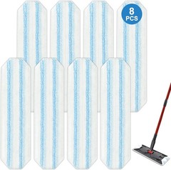 8 Pack Mop Pads Replacements Compatible with O Cedar H2prO Flat System…