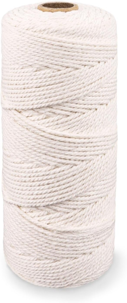 Soft White Cotton String​​ - 2Mm Craft-Grade String for Plant Hangers, Holiday C