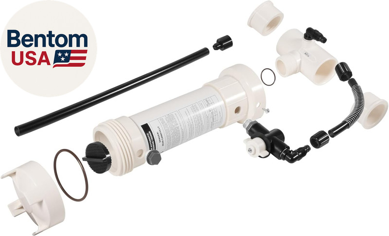 Pool Chlorinator, 320 Automatic In-Line Chlorine/Bromine Feeder Compatible with gallery