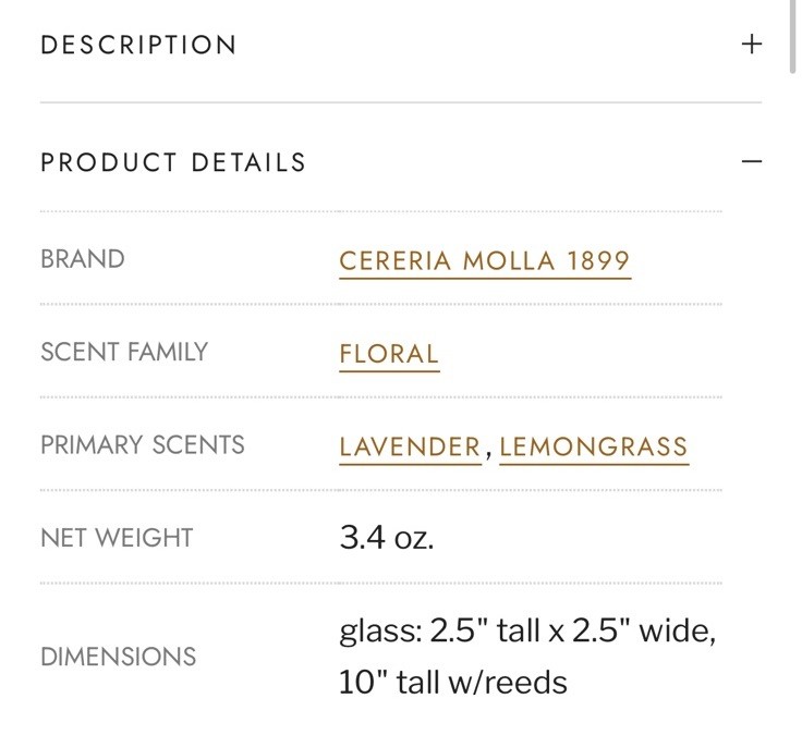 Cereria Molla 1899 Provence Lavender Reed Diffuser 3.4 Fl Oz gallery