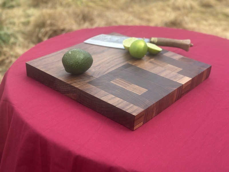 Large Square walnut Wood Cutting Board 15 x 15 x 1.5 Inch Solid Plain gallery