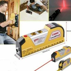 Laser Level Horizontal Vertical Line Measure Measuring Tape Ruler Meter Tool