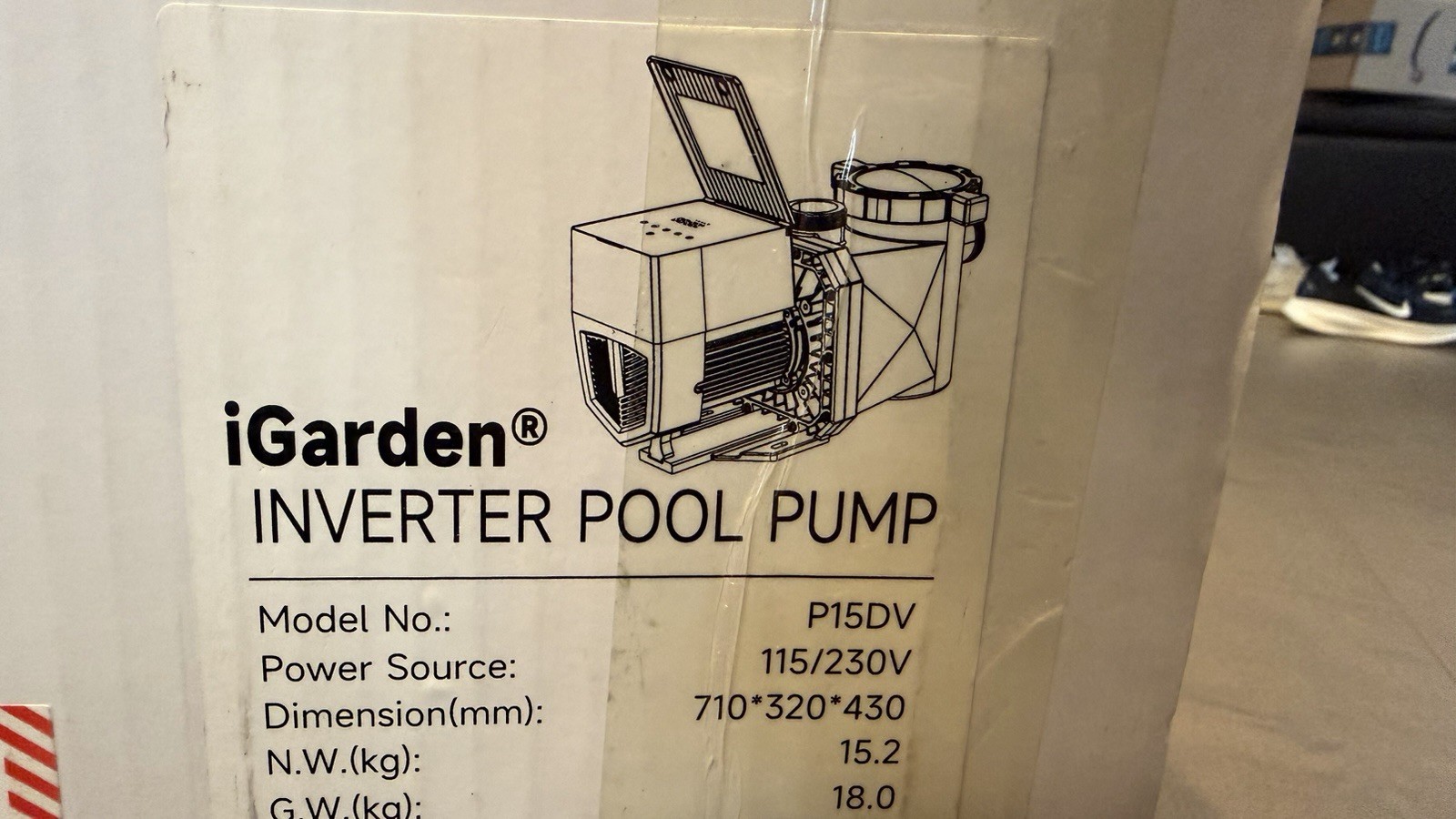 iGarden Inverter Pool Pump P15DV – Brand New in Box, 115/230V gallery