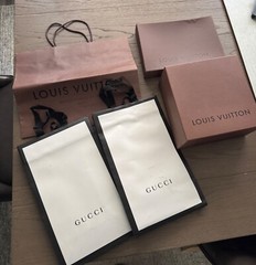 Authentic LOUIS VUITTON Bag Box BOX ONLY & Gucci Shopping Bag Lot