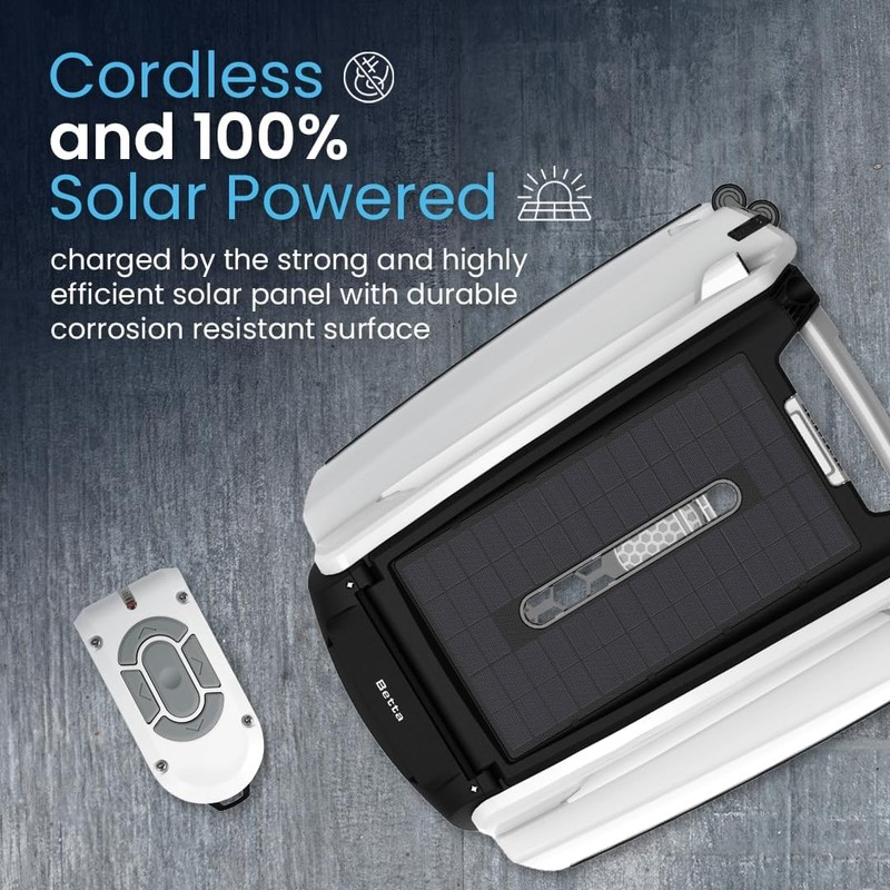 Betta SE Solar Powered Automatic Robotic Pool Surface Skimmer Cleaner with 24/7 gallery