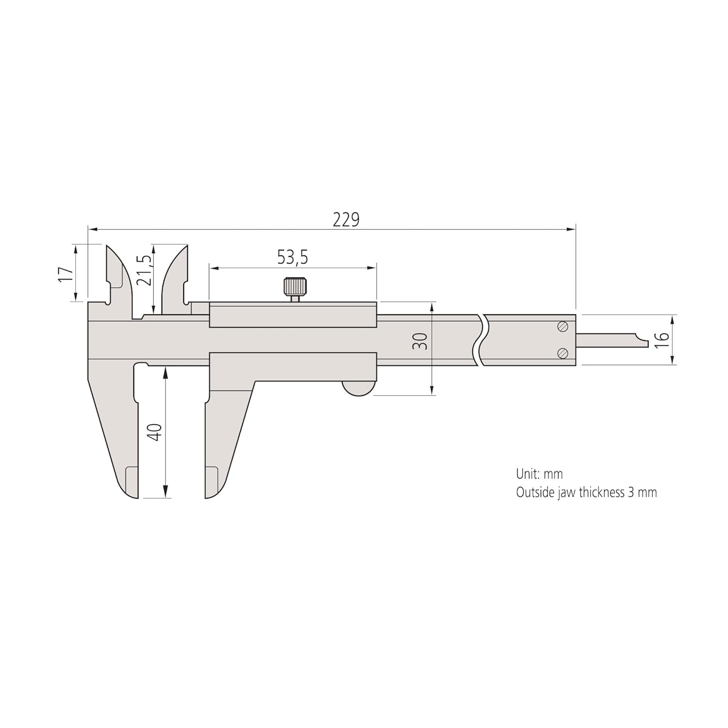 Vernier Caliper, 0-150mm Range, 0.02mm Resolution, ±0.03mm Accuracy, 40mm Jaw... gallery