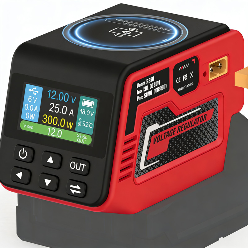 DC 2–30V Voltage Regulator Compatible with Milwaukee 18V Battery, 300W Output gallery