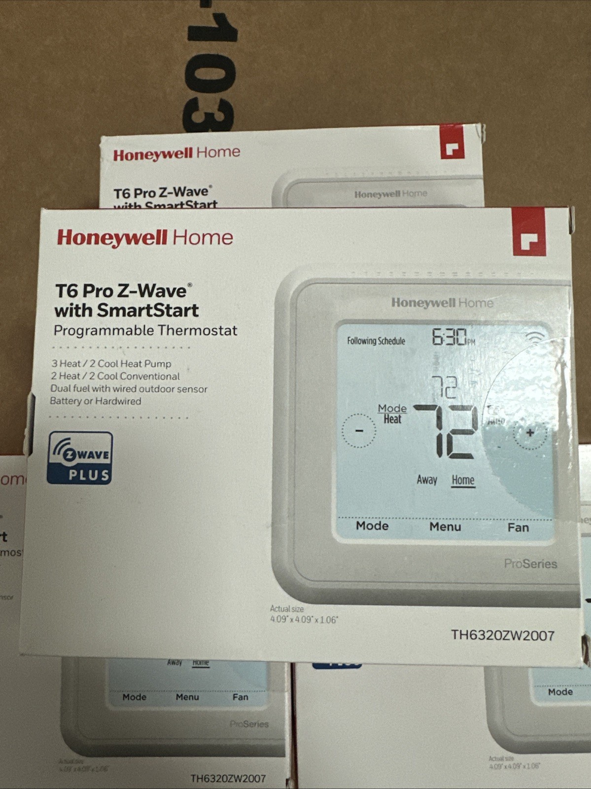 Honeywell T6 Pro Z-Wave with SmartStart Programmable Thermostat TH6320ZW2007 gallery