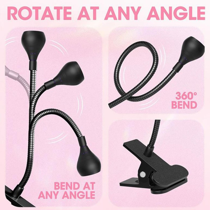USB Reading Light Flexible LED Light Laptop Clip on Bed Desktop USA Black gallery
