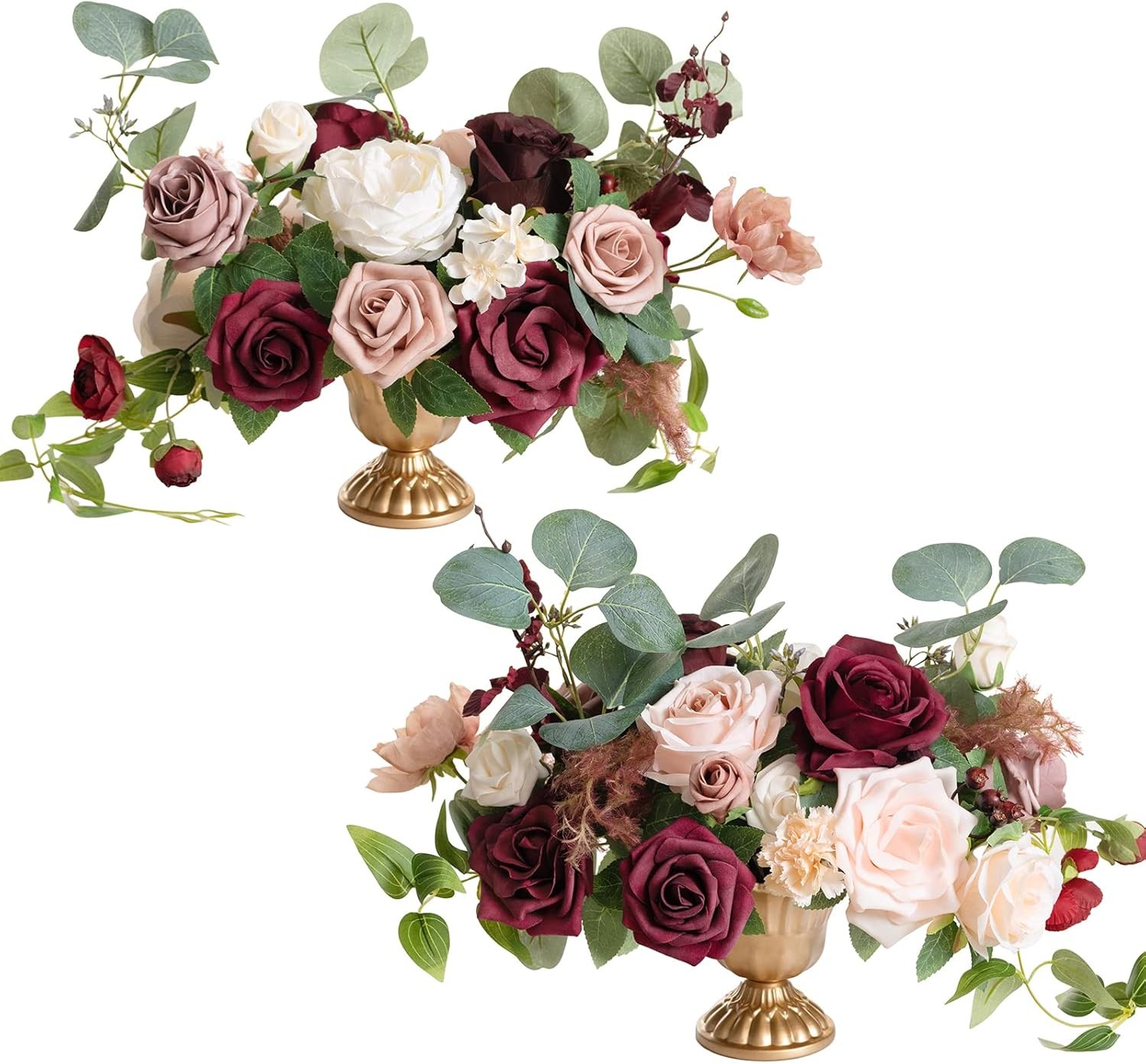 Ling's moment Wedding Centerpiece Flower with Vase for Ceremony/Reception Tablet gallery