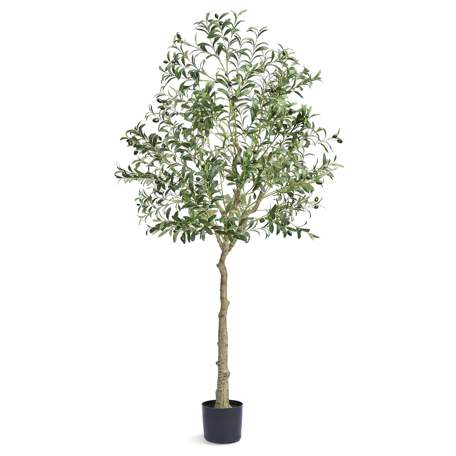 VEVOR Artificial Olive Tree 6ft Tall 73in Fake Pottd Faux Silk Plant Home Decor gallery