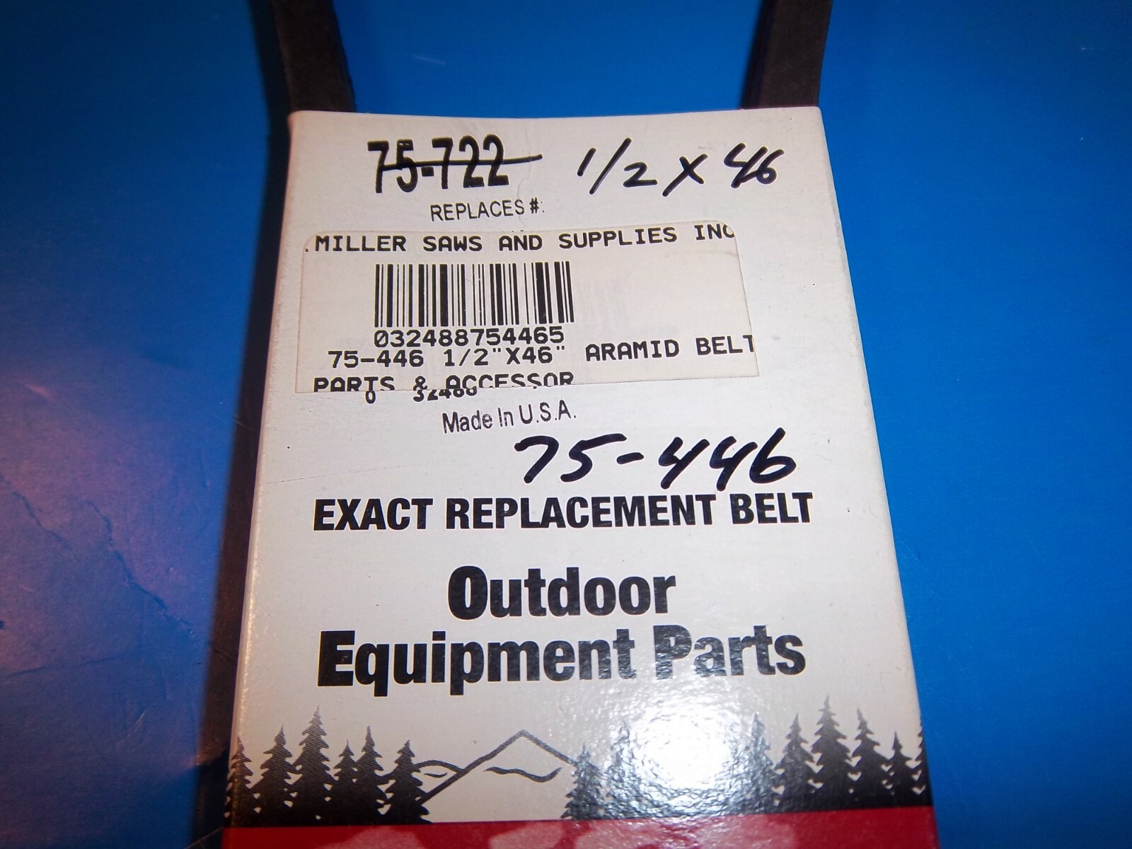 Oregon Exact Replacement Belt 75-446 Premium Aramid Cord Belt 1/2" x 46" gallery