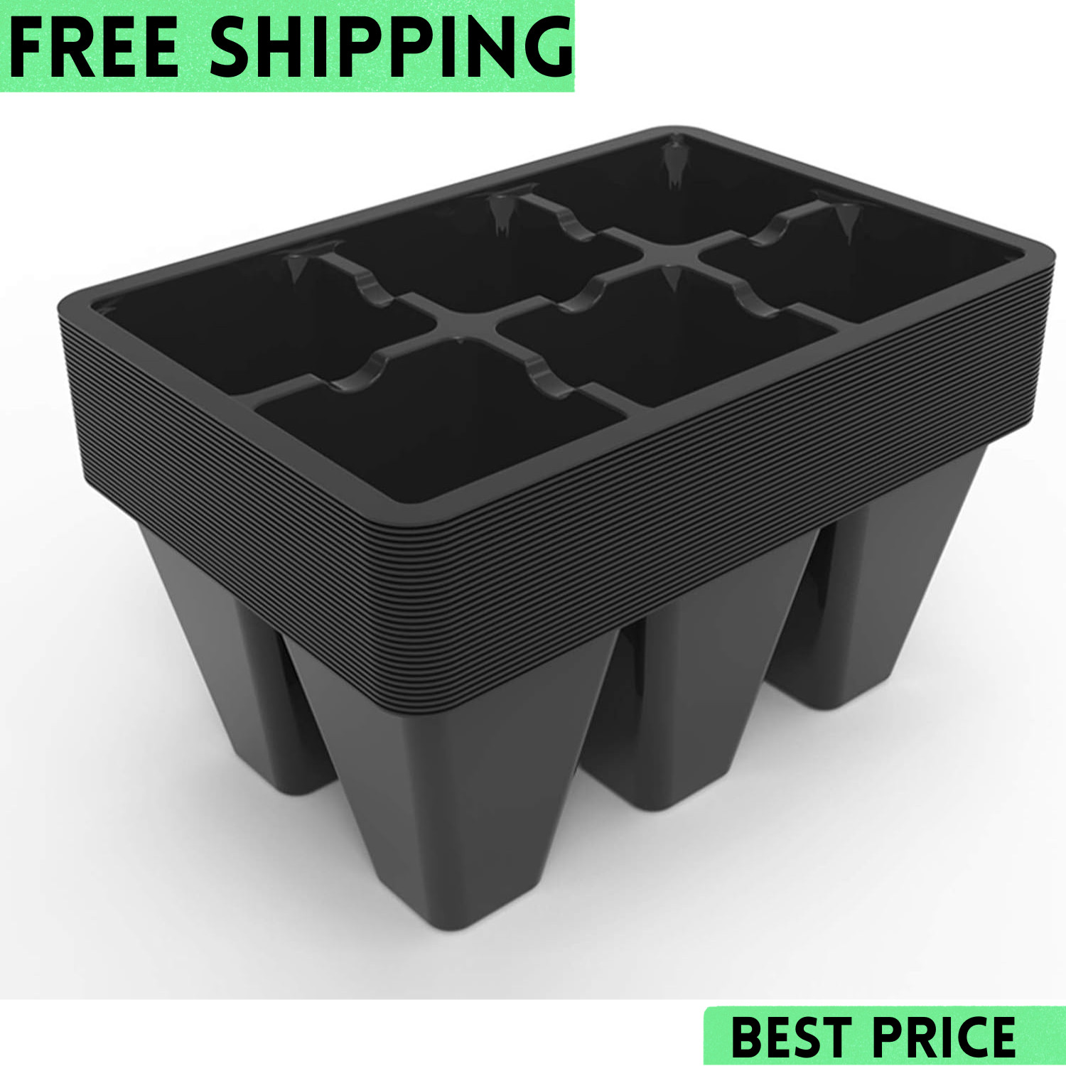 30 Pack 6-Cell Seed Starting Tray for Seedlings, Plant Starter Trays with New gallery