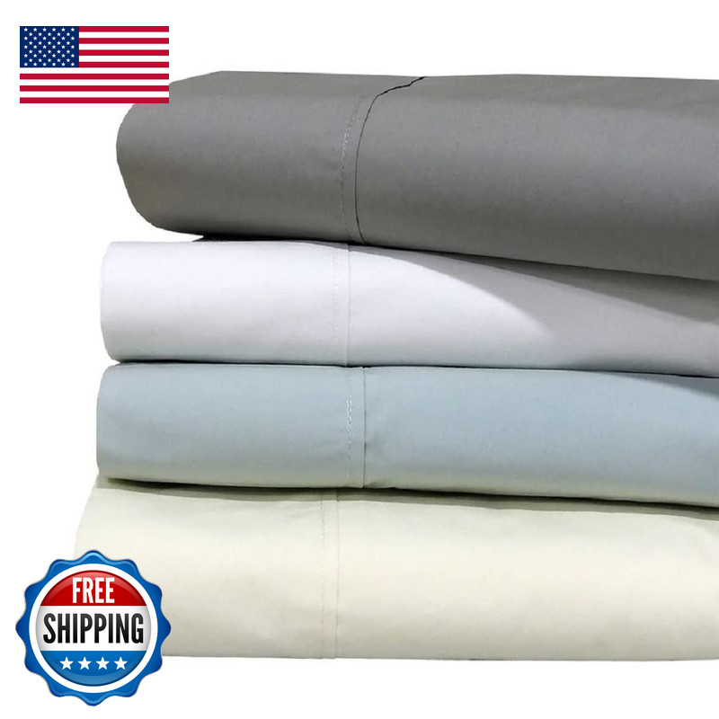 Royal Tradition Oversized Cotton Percale Flat Sheet Only For California King gallery