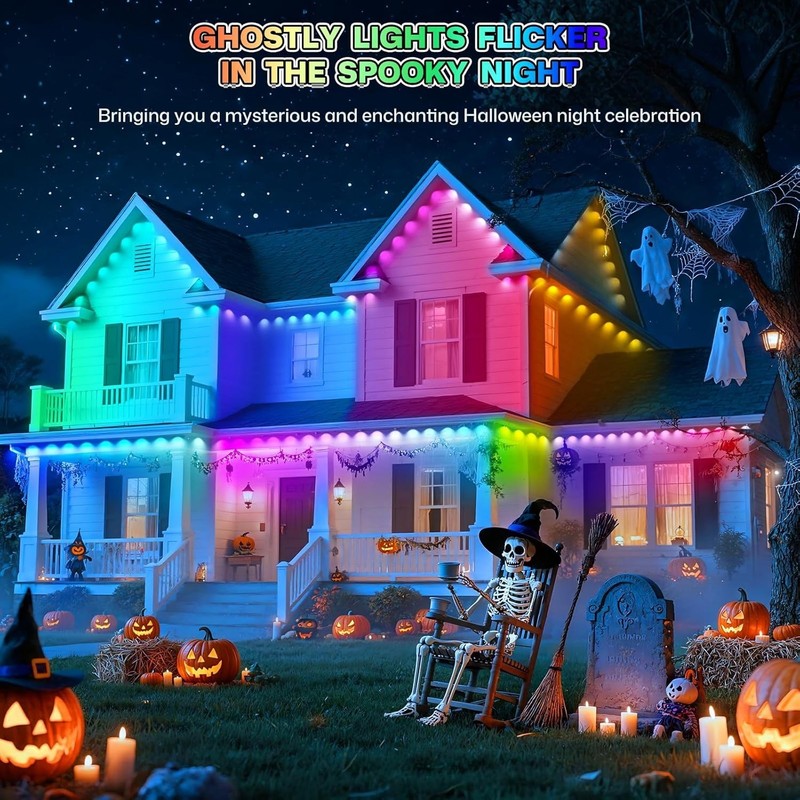 Smart Outdoor Permanent Eaves Lights For House Roof Party Holiday Decoration gallery