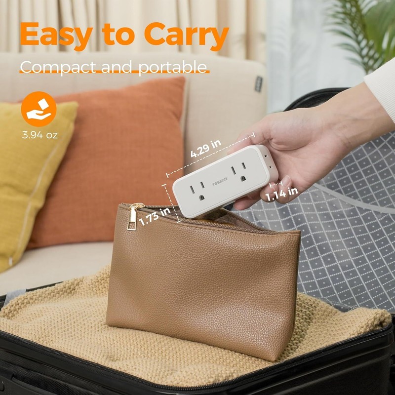 Surge Protector Wall Expander with 4 Outlets 3 USB Port(1 USB C) for Home Office gallery