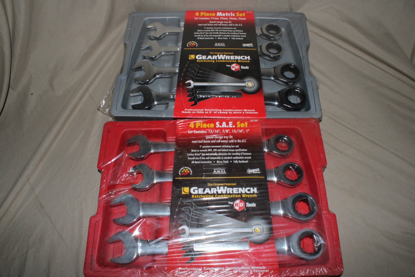 Gearwrench Ratcheting Combination Wrench Set EHT 9413 + 9309 13/16 "- 1" 21-25mm gallery