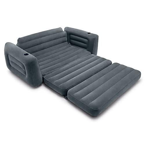 Intex Queen Sofa Grey Versatile Pull Out Bed Inflatable Comfortable Lounge gallery