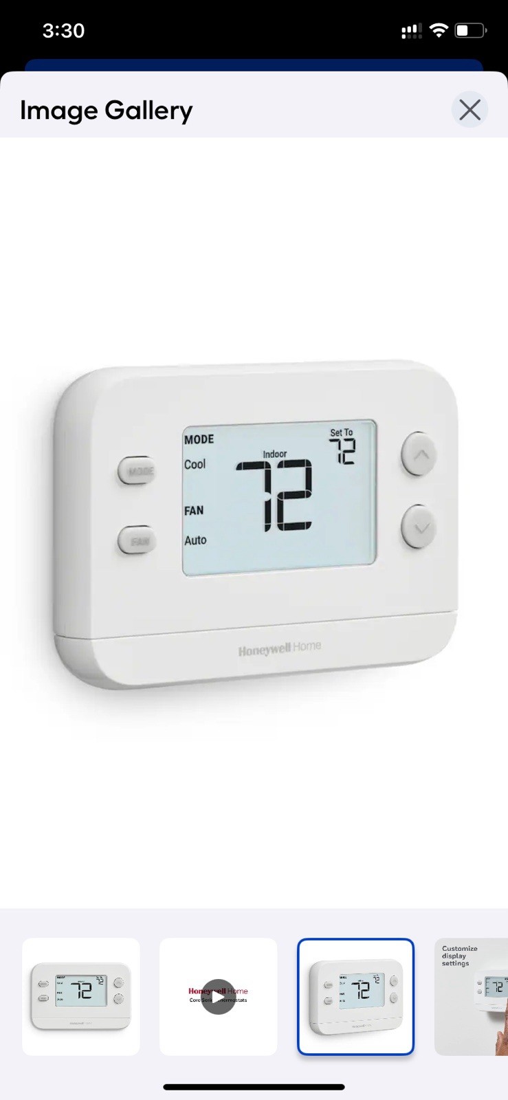 HONEYWELL X1N NON-PROGRAMMABLE THERMOSTAT SINGLE STAGE RTH11B HOME gallery