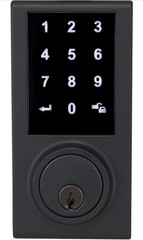 Amazon Basics Grade 3 Electronic Touchscreen Deadbolt Door Lock, Matte Black