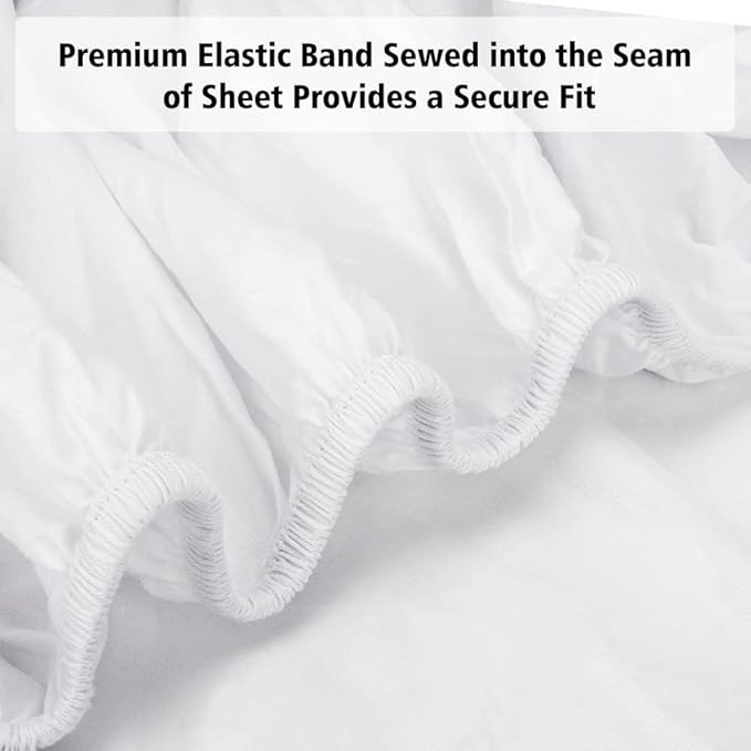 Cotton Fitted Sheet Full 300 Thread Count Soft Breathable 8-10" Deep Pocket S... gallery