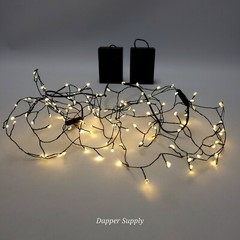 (Set of 2) 60 Mini LED Thin Wire String Fairy Lights Battery Operated Christmas