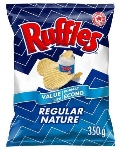 Ruffles Regular Potato Chips, 350g (Imported from Canada) gallery