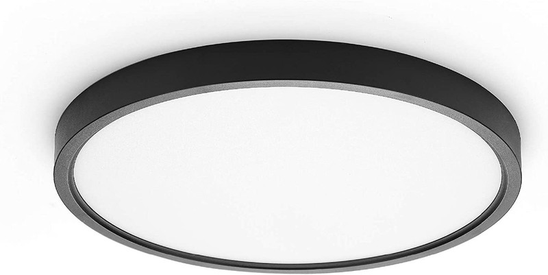 Black 6 Pack Led Ceiling Fixture Flush Mount for Kitchen Living Room Garage F... gallery