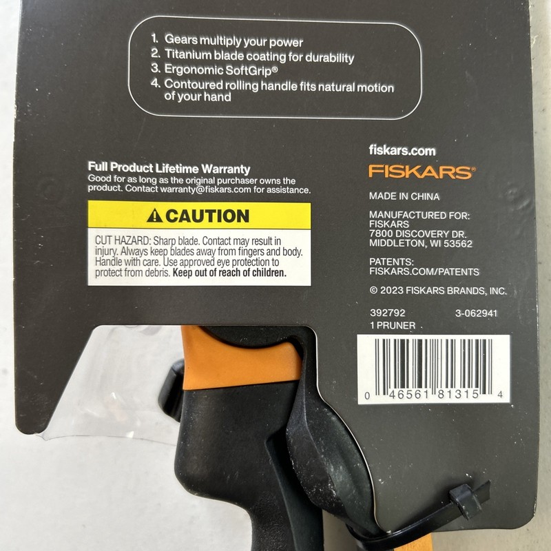 Fiskars X-Series Pruner Titanium Blade Ergonomic SoftGrip PowerGear Handle NEW gallery