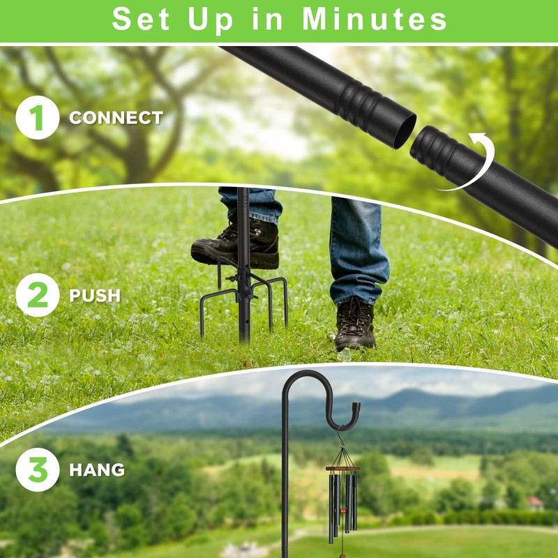 Shepherds Hooks, 94" Bird Feeder Pole for Outdoor, 4/5 Thick Hummingbird Feeders gallery
