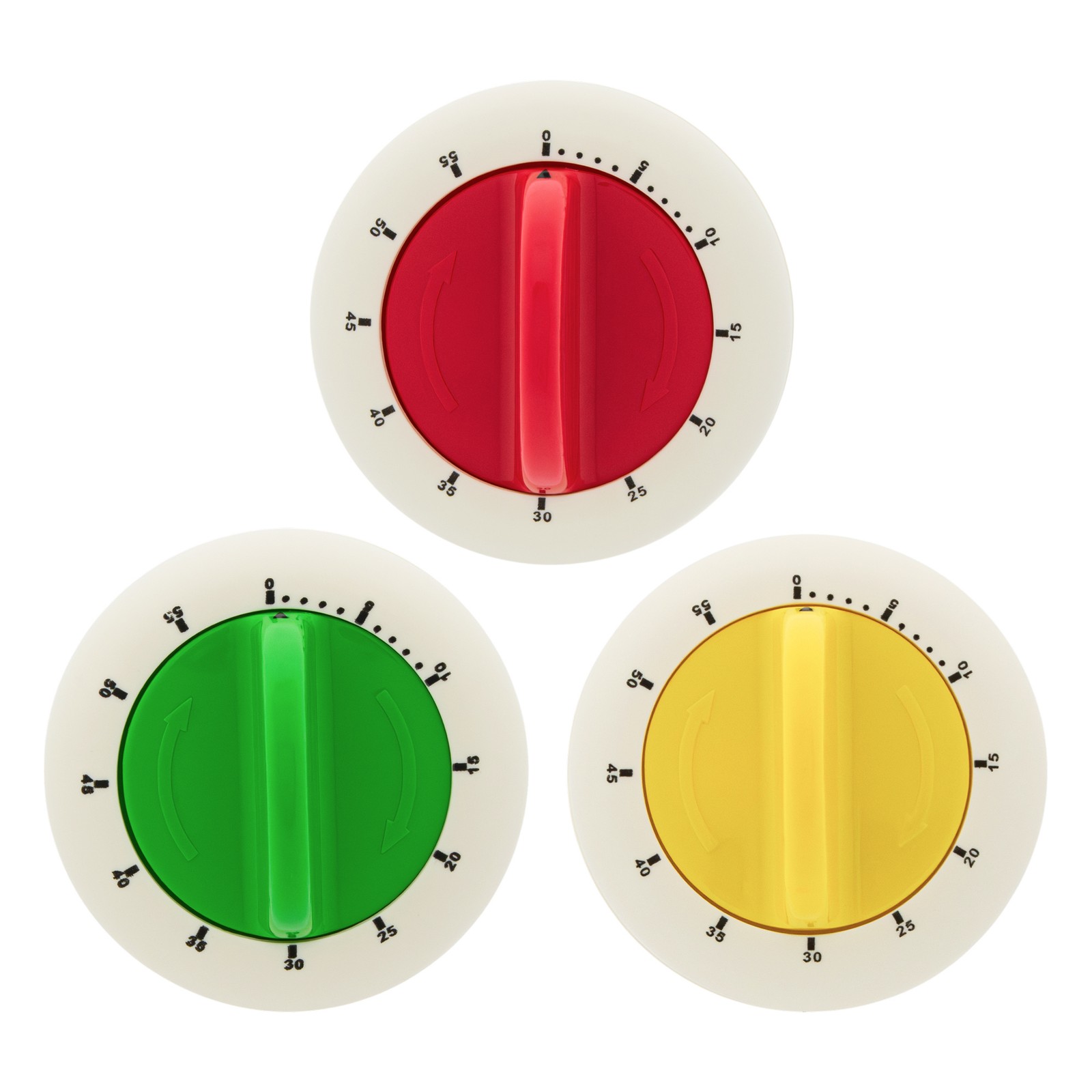 Smart Home 60 Minute Kitchen Multipurpose Round Mechanical Timers, 3 Pack gallery