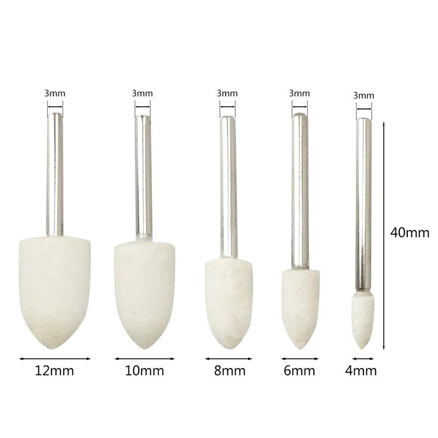 20Pcs Felt Polishing Buffing Pads Wheel Wool Plastic for Dremel Rotary Tool A756 gallery