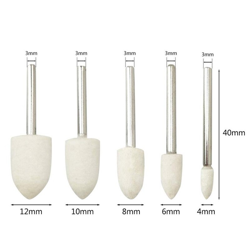 20Pcs Felt Polishing Buffing Pads Wheel Wool Plastic for Dremel Rotary Tool A756 gallery