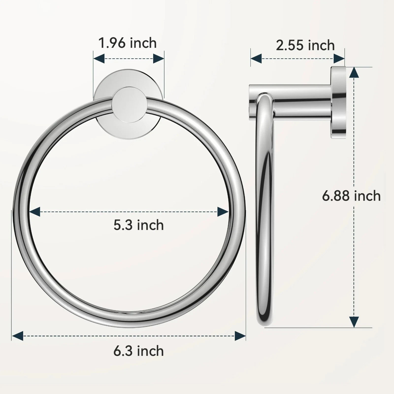 Towel Ring, SUS304 Stainless Steel Modern Hand Towel Holder Rack Hanger Round gallery