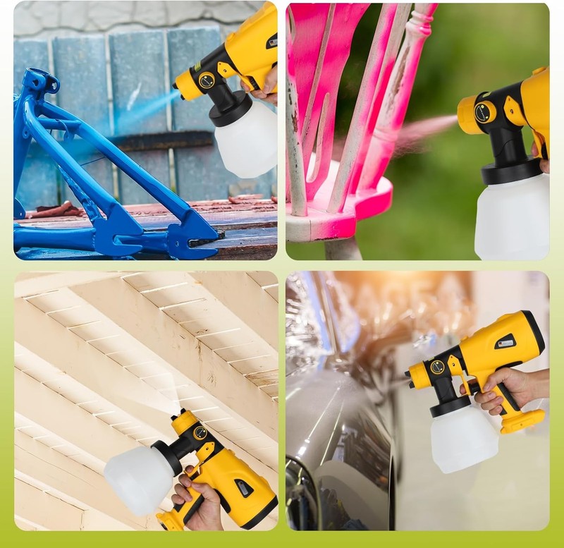 Electric Cordless Paint Airless Spray Gun For Dewalt 20V Battery Brushless Motor gallery