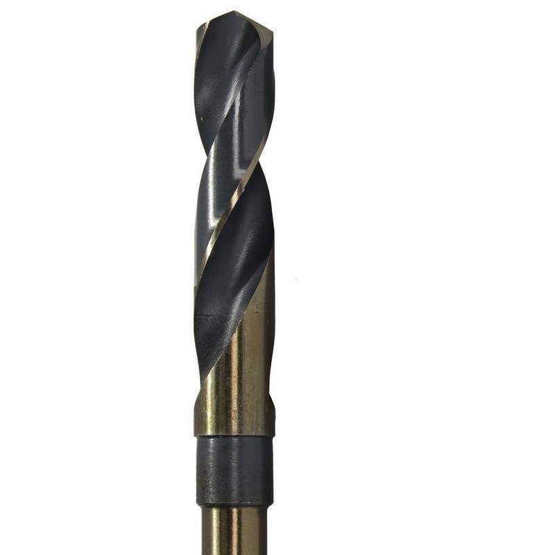 Drill Bit Twist 41/64 in. Reduced Shank 1/2 in. High Speed Steel Black And Gold gallery