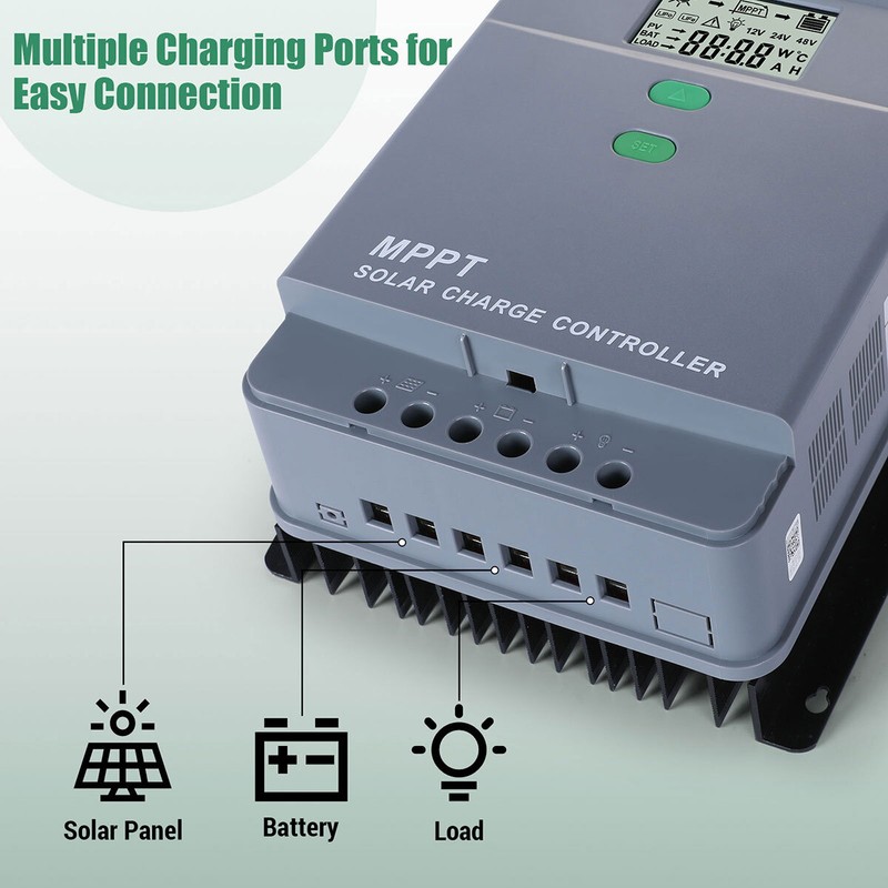 MPPT Solar Charge Controller 100 Amp 12V 24V 36V 48V Auto Solar Panel Controller gallery