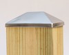 Stainless Steel 4x6 Pyramid Post Cap (3 1/2" x 5 1/2") for Fence & Deck Posts gallery