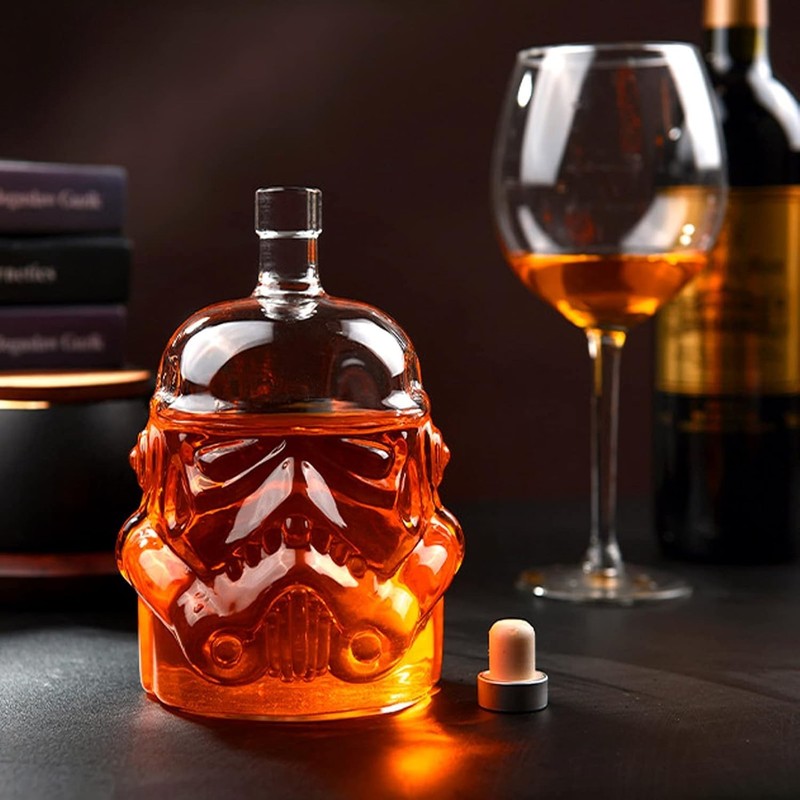 Creative 750ML Whiskey Decanter with Glass & Tongs - Ideal for Special Occasions gallery