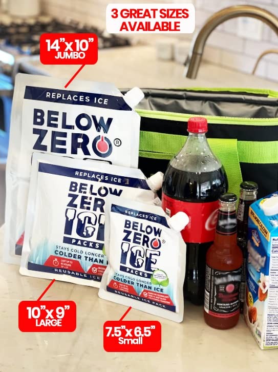 Below Zero Medium Reusable Ice Packs for Coolers – Long Lasting Cooler Ice Pa... gallery