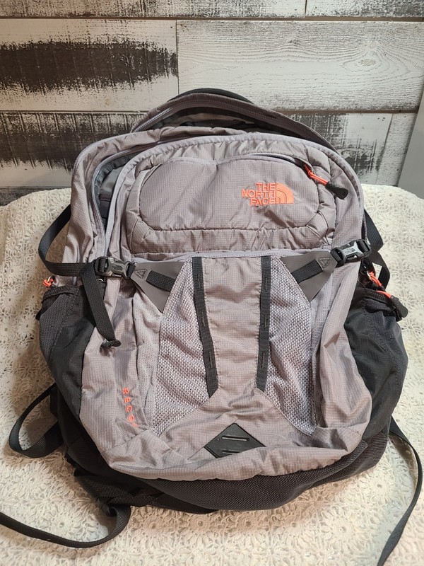 North Face Grey And Black Recon Backpack