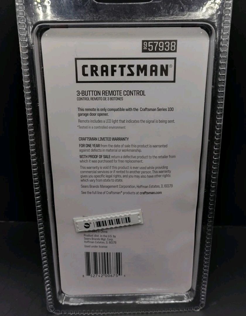 Craftsman 3 Button Remote Control #57938 Series 100 gallery