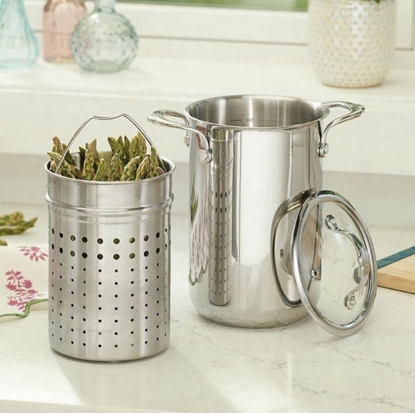Princess House Signature 3-Qt. Mini Stockpot with Steaming Basket (10643) New! gallery