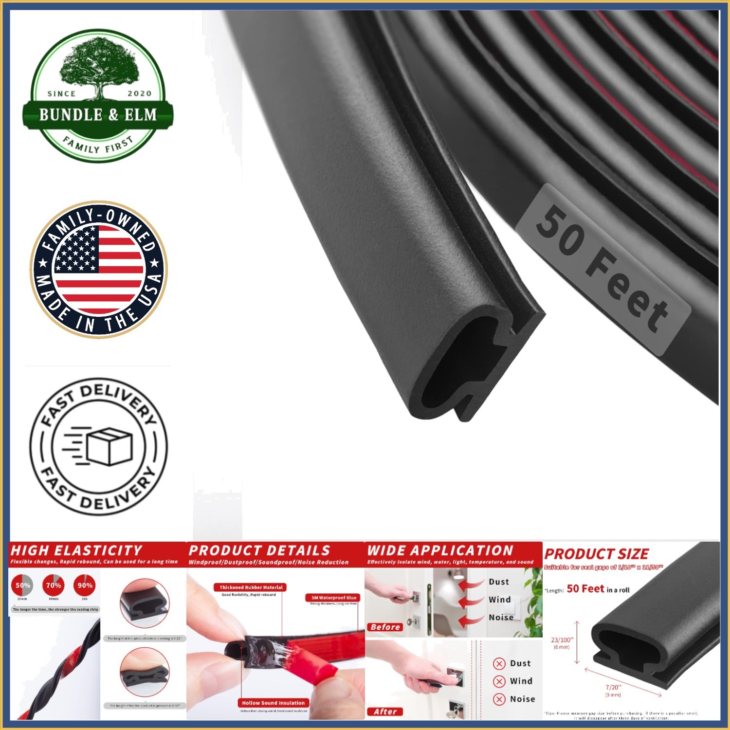 High-Quality Rubber Weather Stripping for Door Insulation, Easy Installation gallery